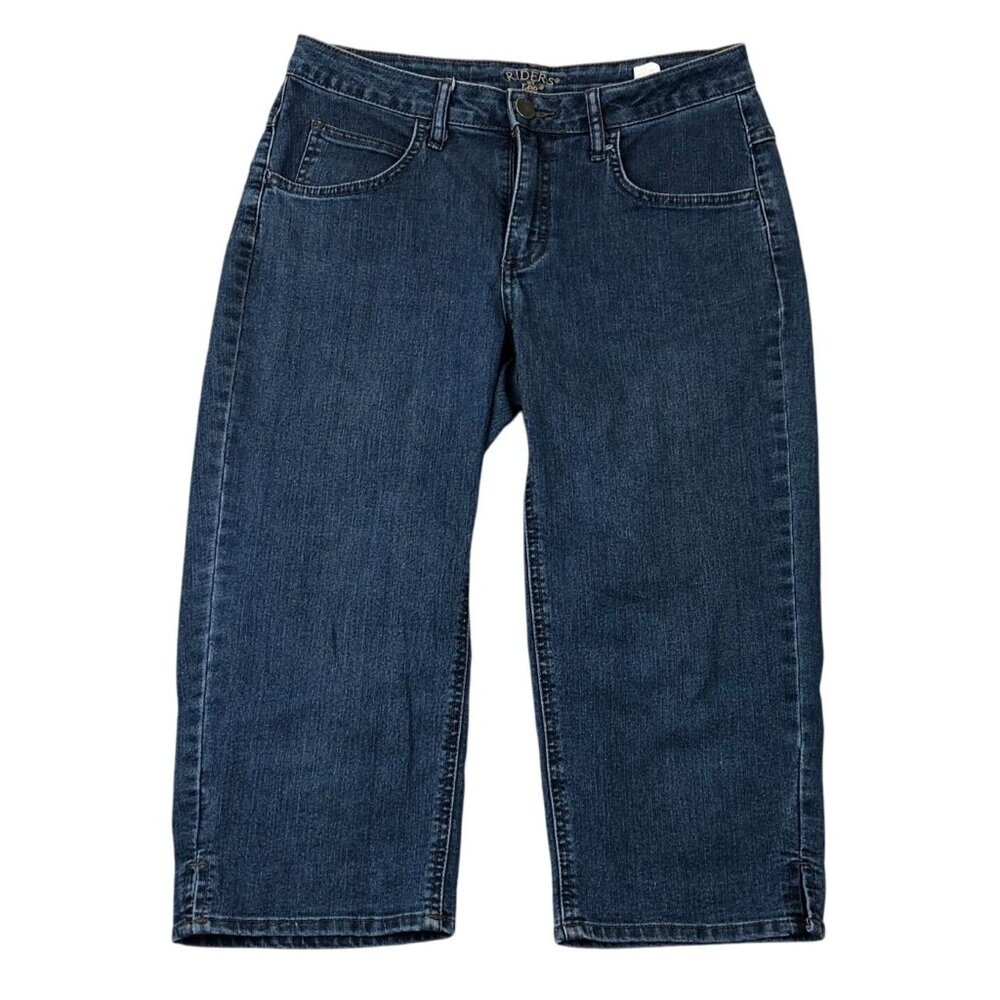 Lee Riders Women's Capri Jeans Size 6M Blue Denim Relaxed Casual Classic Y2K